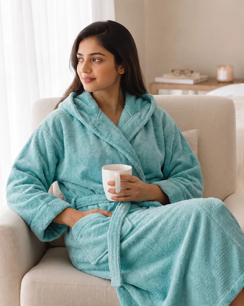 344003-3ab Cotton Bathrobe - Image 1