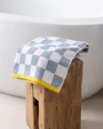 Cotton Semi Bath Towel – Premium Checkered - Image 3