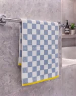 Cotton Semi Bath Towel – Premium Checkered
