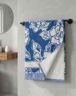 Floral Printed Cotton Bath Sheet - Image 3