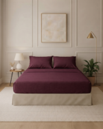 Solid Cotton Bed Sheet Set - Image 2