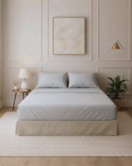 Solid Cotton Bed Sheet Set - Image 3