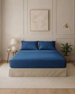 Solid Cotton Bed Sheet Set - Image 4